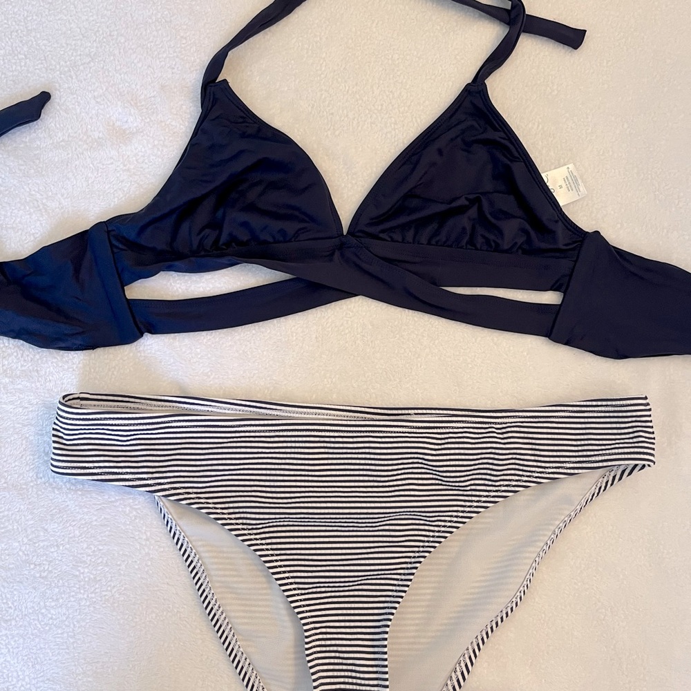Kona Sol Navy Blue Bikini Set